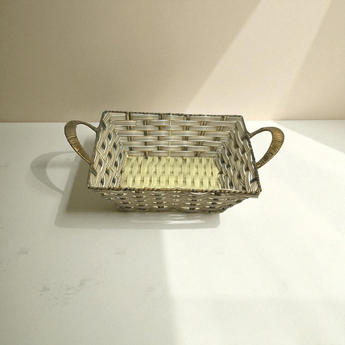 Storage Wicker Baskets |Decorative Organiser Synthetic Cane Plastic