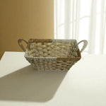 Storage Wicker Baskets |Decorative Organiser Synthetic Cane Plastic