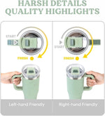 TYESO 40 oz stainless steel travel mug with handle and lockable lid – Home Hatch Pakistan