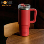 TYESO 40 oz stainless steel travel mug with handle and lockable lid – Home Hatch Pakistan
