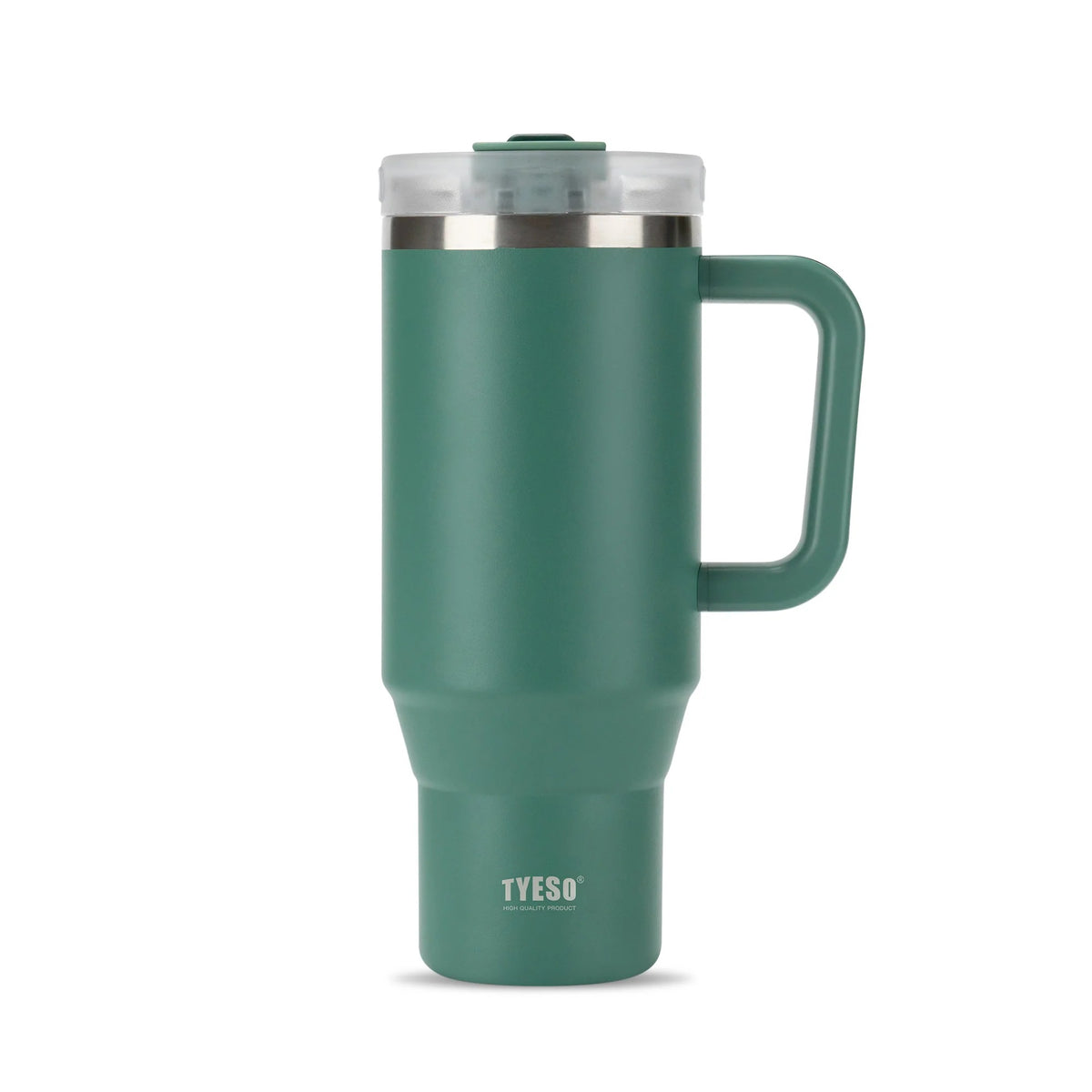 TYESO 40 oz Stainless Steel Travel Mug with Handle & Leafproof
