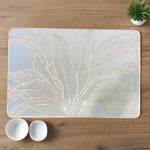 Elegant Gold Flower Rectangular Table Mats