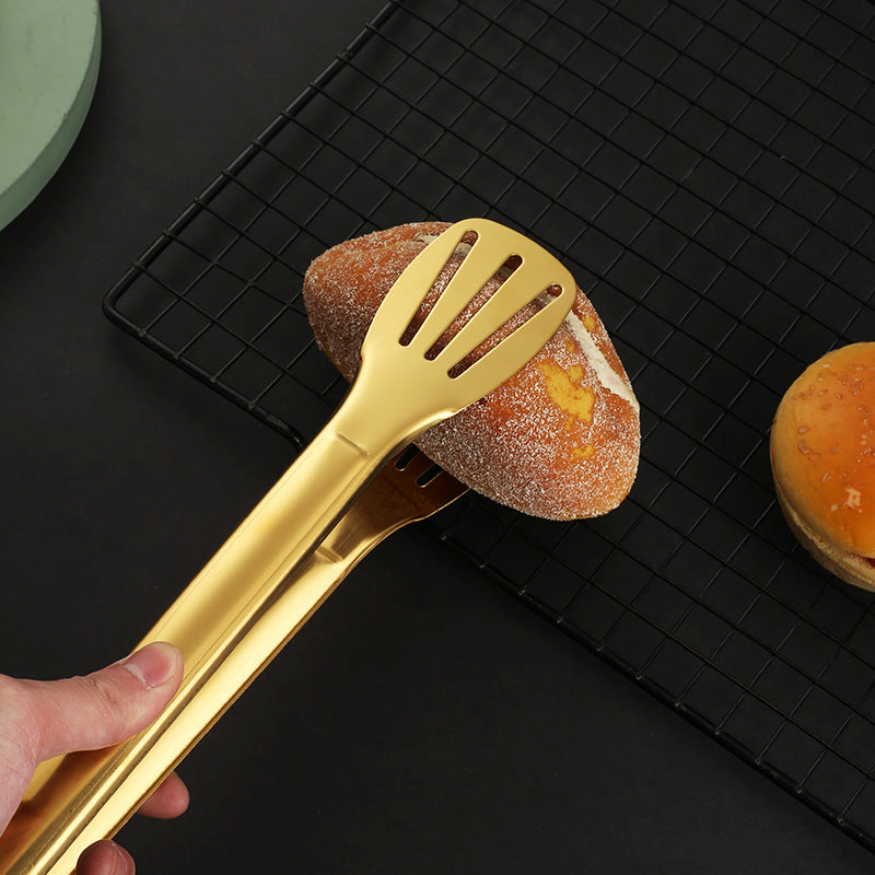 All Purpose Gold Hollow Food Tong