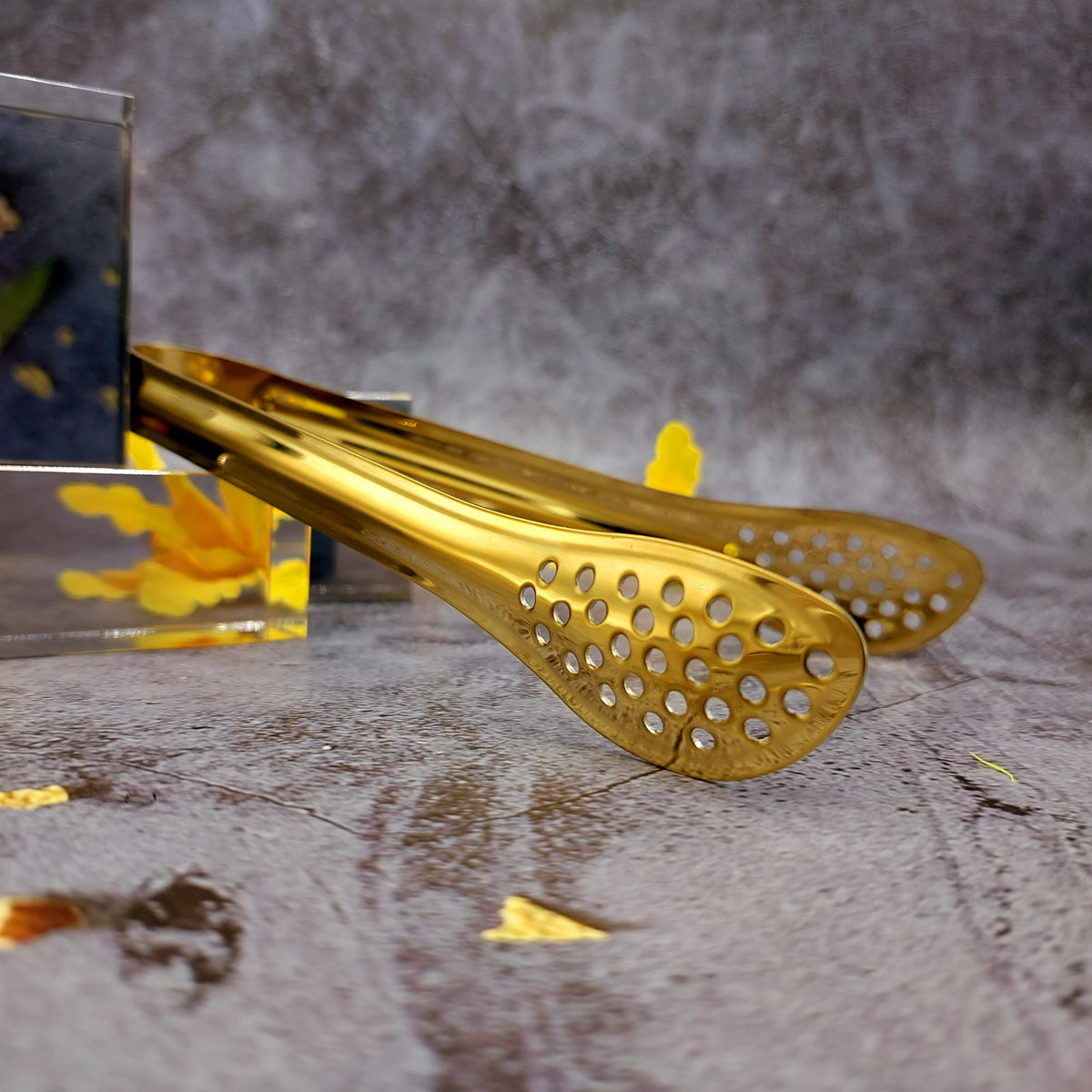 All Purpose Gold Hollow Food Tong