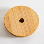 TropiCool Glass Tumbler with Bamboo Lid & Straw – 450ml