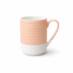 Two Tone Ribbed Ceramic Coffee Mug-Pastel Edition