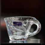 Delisoga Solid Glass Handle Tea Cups | Green tea Set of 6