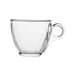 Delisoga Modern Transparent Plain Glass Tea Cup Set