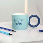 Colorful Round Handle Ceramic Mug – 280ml