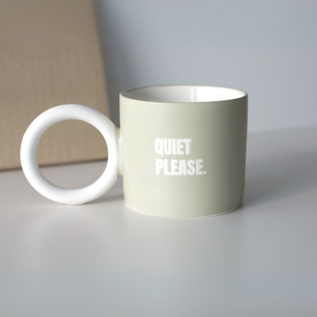 Colorful Round Handle Ceramic Mug – 280ml