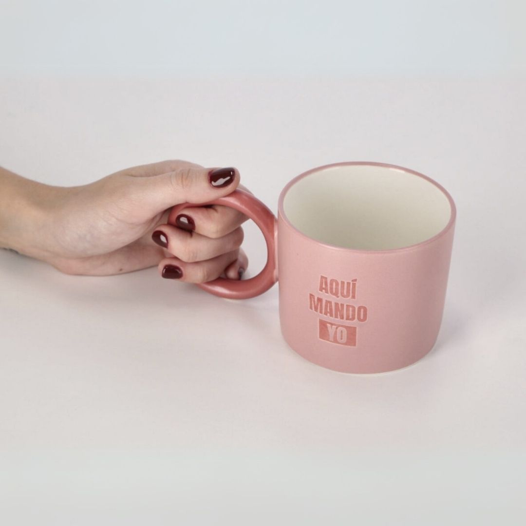 Colorful Round Handle Ceramic Mug – 280ml