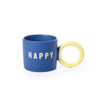 Colorful Round Handle Ceramic Mug – 280ml