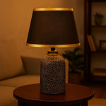 Abstract Pattern Ceramic Lamp With Shade