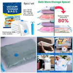 6-Piece Vacuum Storage Bags with Hand Pump – Compression Storage Set – Home Hatch Pakistan”