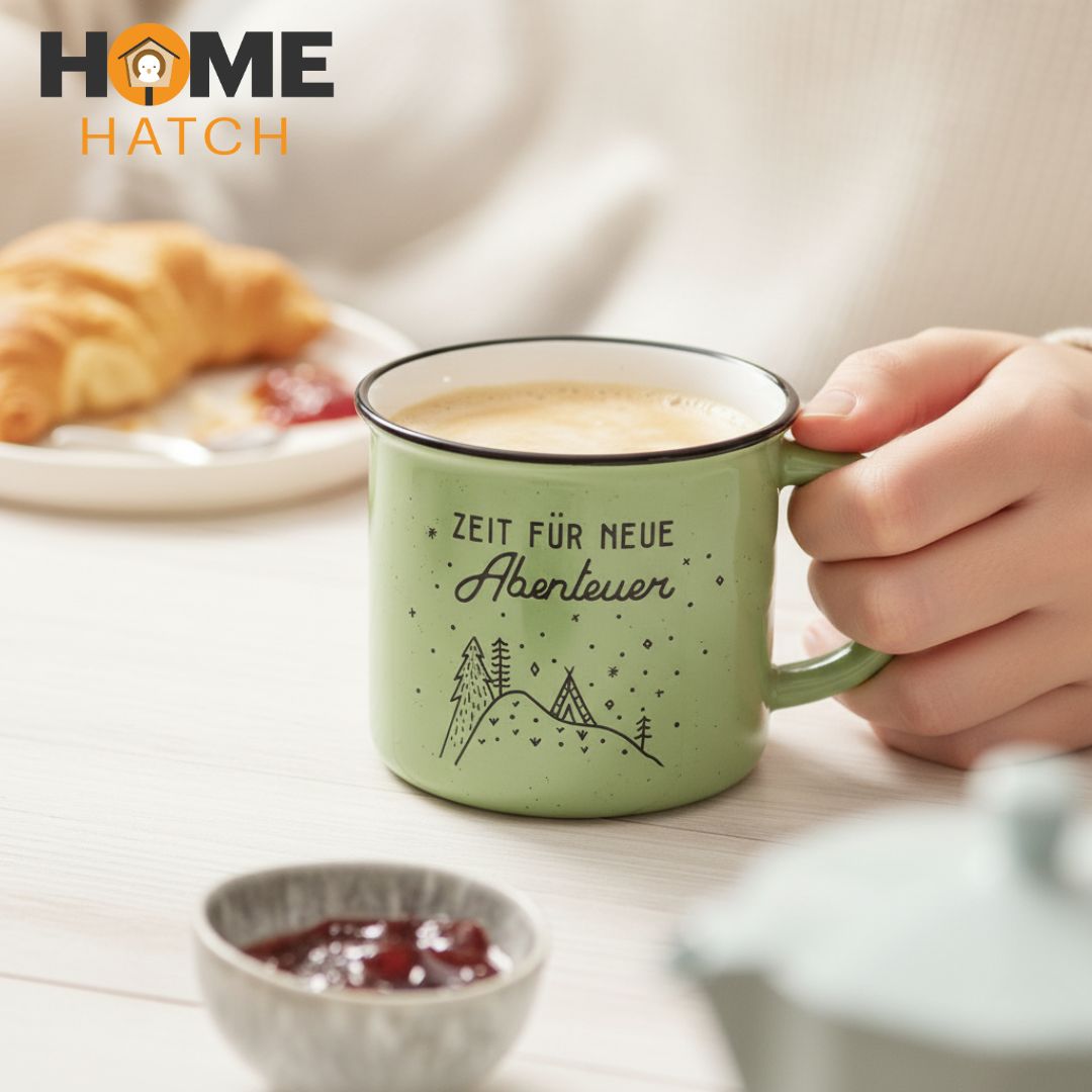 Vintage Enamel Coffee Mug – Retro Style