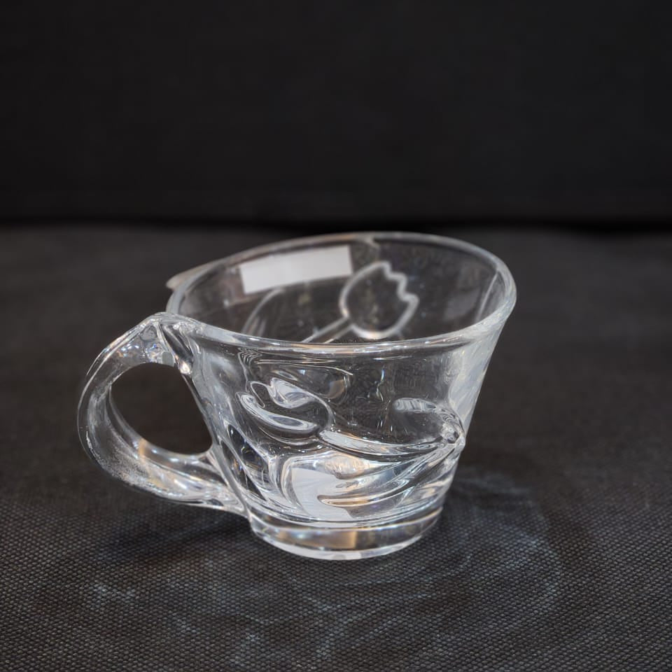 Delisoga Solid Glass Handle Tea Cups | Green tea Set of 6