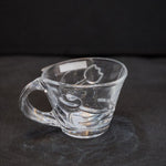 Delisoga Solid Glass Handle Tea Cups | Green tea Set of 6