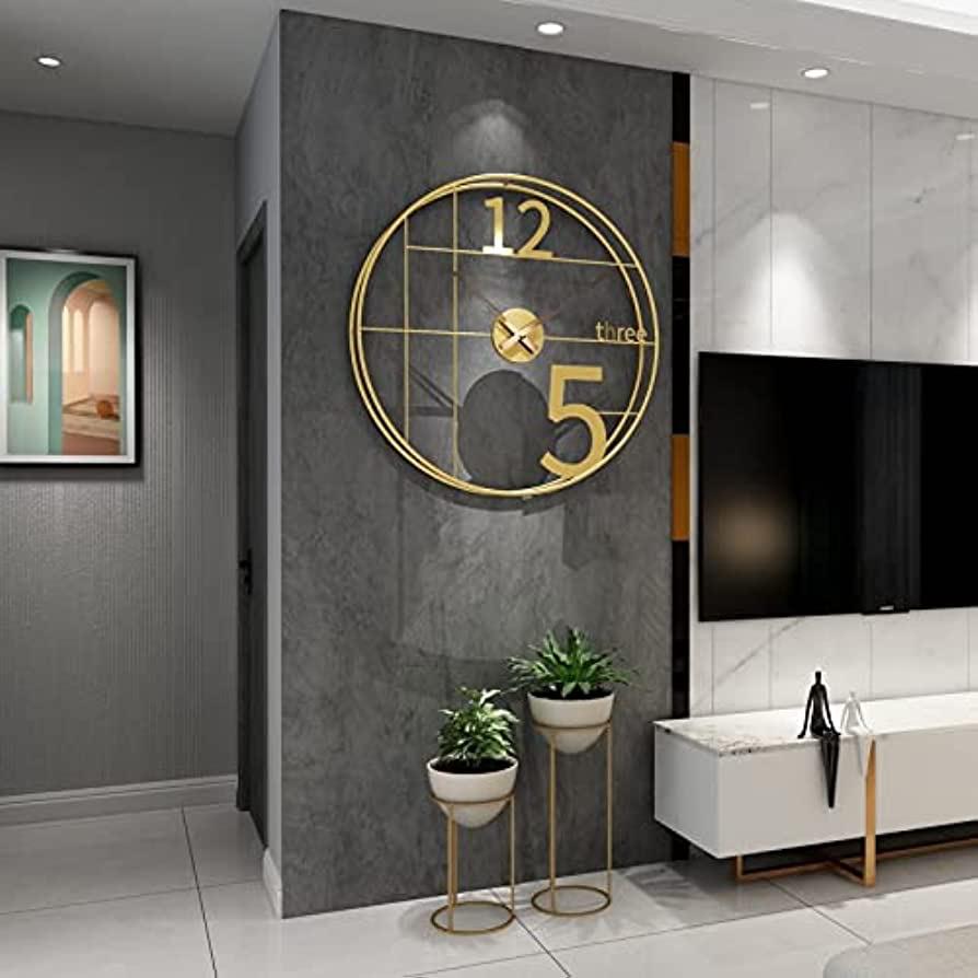 Modern Design Metallic Wall Clock | Wall Hanging Clock
