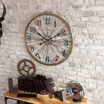  Colourful Digits Cycle Wheel Metal Wall Clock | Wall Hanging Clock