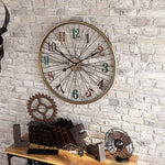 Colourful Digits Cycle Wheel Metal Wall Clock | Wall Hanging Clock