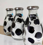 Glass Milk Storage Water Bottle With Steel Lid