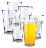 Delisoga Classic Transparent Drinking Glass - Set of 6 - Home Hatch
