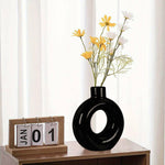contemporary donut ceramic vase modern decorative home décor accent Home Hatch Pakistandonut ceramic vase Pakistanmodern home decor vaseaesthetic vase Pakistanceramic decorative vaseminimalist vase decorHome Hatch vasescandinavian home decor Pakistandried flower vaseunique shape vasemodern table decor
