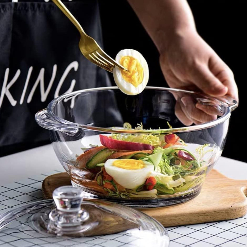 Delisoga Glass Serving Bowl With Lid