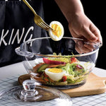 Delisoga Glass Serving Bowl With Lid