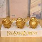 3pcs Ceramic Sparrow Statue