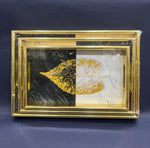 Luxury Gold Leaf Modern Serving Tray | Set of 3