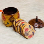 Apple Shaped Wooden Tea Coaster | Hand Craft