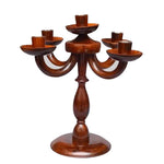 Handcrafted Wooden Antique Candle Holder Stand