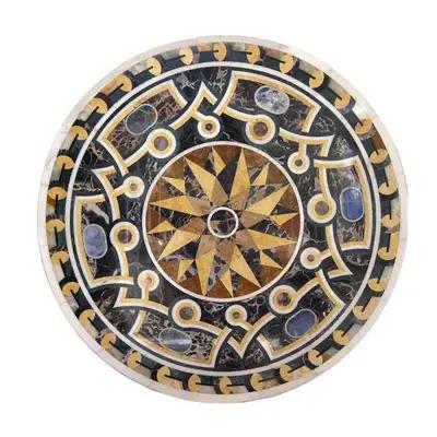 Luxury Printed Marble Trivet | Heat Resistant Round Ceramic Serving Pad