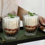 Lined Double Walled Coffee/Juice Drinking Glass