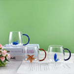 3D Coffee Mug Cute Animal Inside Glass Cup with Handle