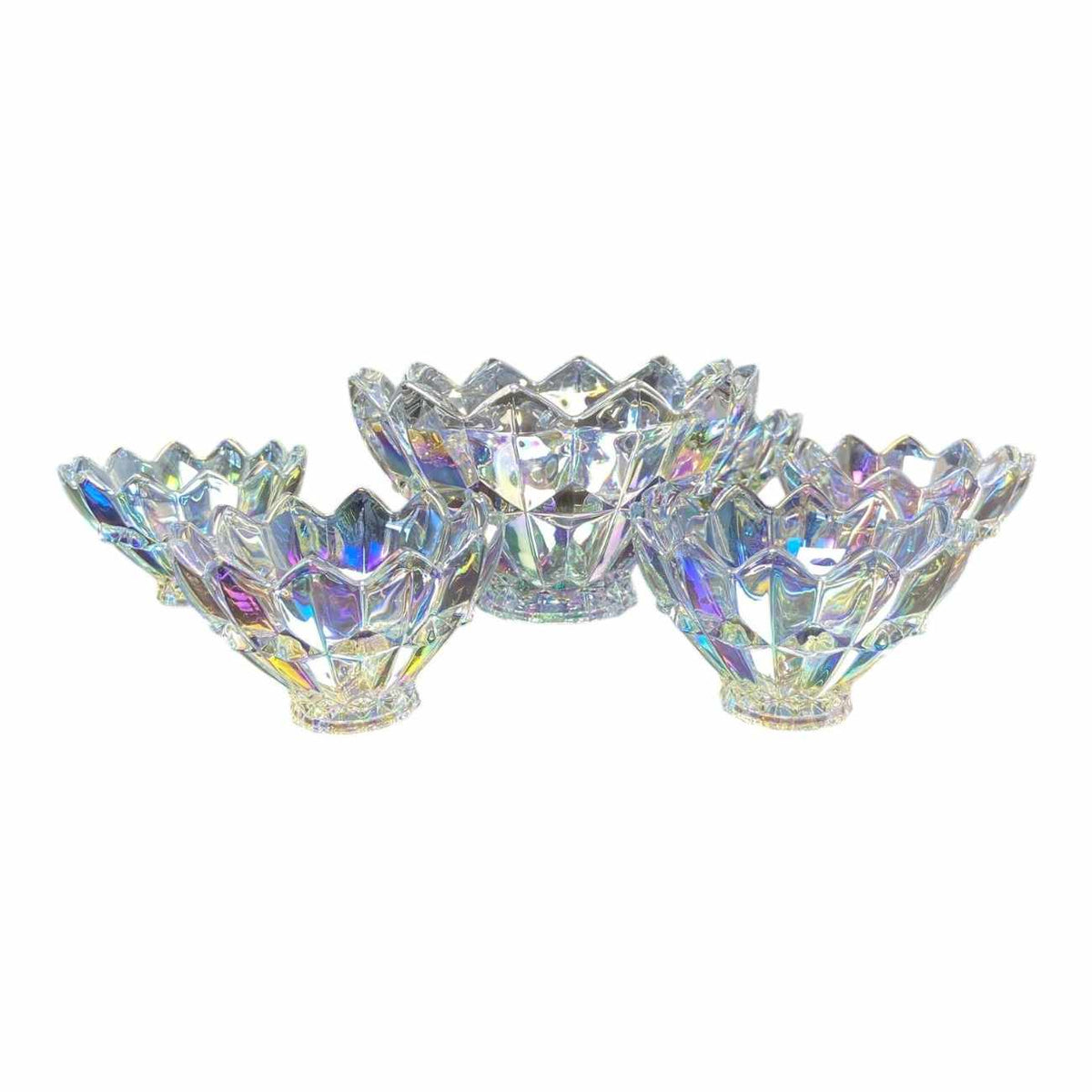 7-Pcs Tinted Glass Modern Desert Ice-Cream Sundae Bowl Set