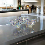 7-Pcs Tinted Glass Modern Desert Ice-Cream Sundae Bowl Set