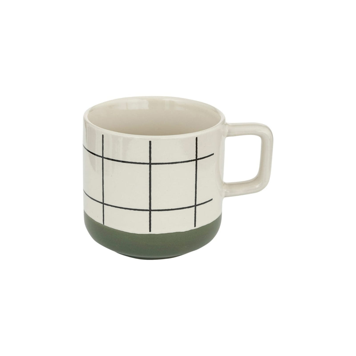 Geometric Patterned Ceramic Coffee Mugs