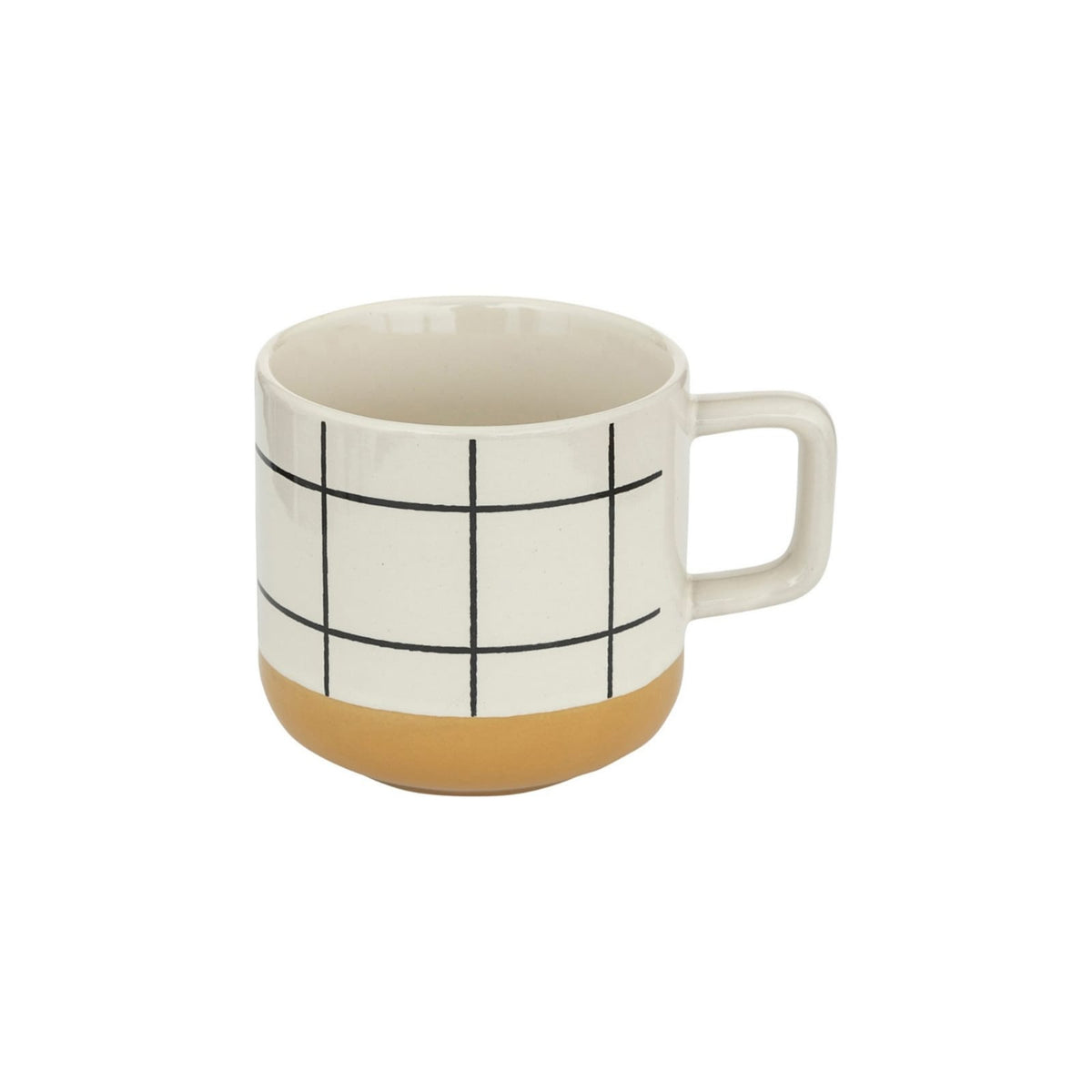 Geometric Patterned Ceramic Coffee Mugs