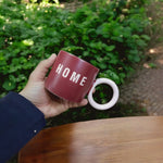 Colorful Round Handle Ceramic Mug – 280ml