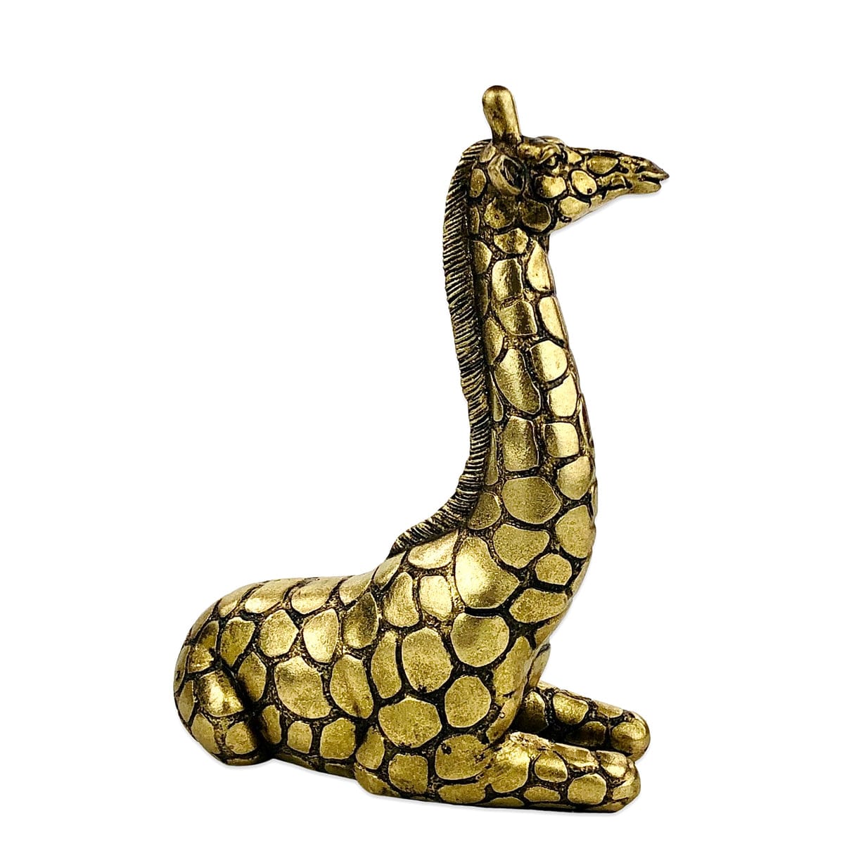 Elegant Gold Giraffe Figurine | Home Décor