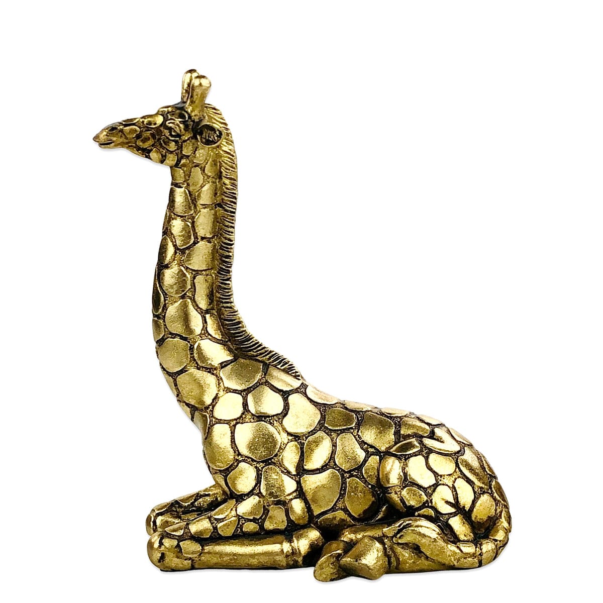 Elegant Gold Giraffe Figurine | Home Décor