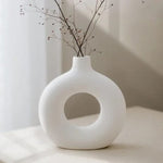 Matte Finish Donut Ceramic Vase | Pots & Vases | Home Décor