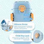 School Bus Water Bottle For Kids With Strap