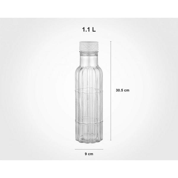 اسٹیل کے ڈھکن کے ساتھ گلاس دودھ ذخیرہ کرنے والی پانی کی بوتل