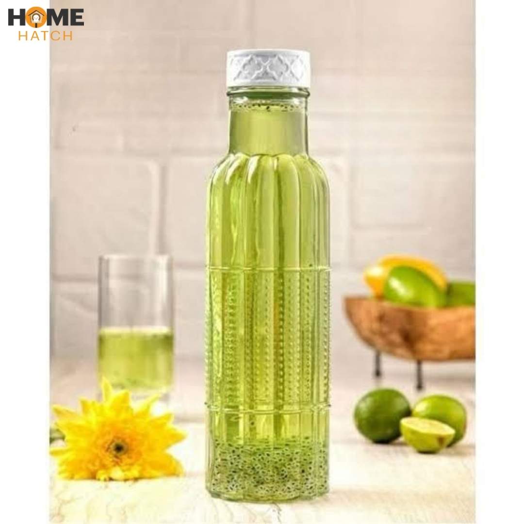 اسٹیل کے ڈھکن کے ساتھ گلاس دودھ ذخیرہ کرنے والی پانی کی بوتل