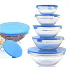 Delisoga Round Glass Storage Bowls 5pcs