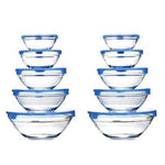 Delisoga Round Glass Storage Bowls 5pcs