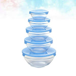 Delisoga Round Glass Storage Bowls 5pcs